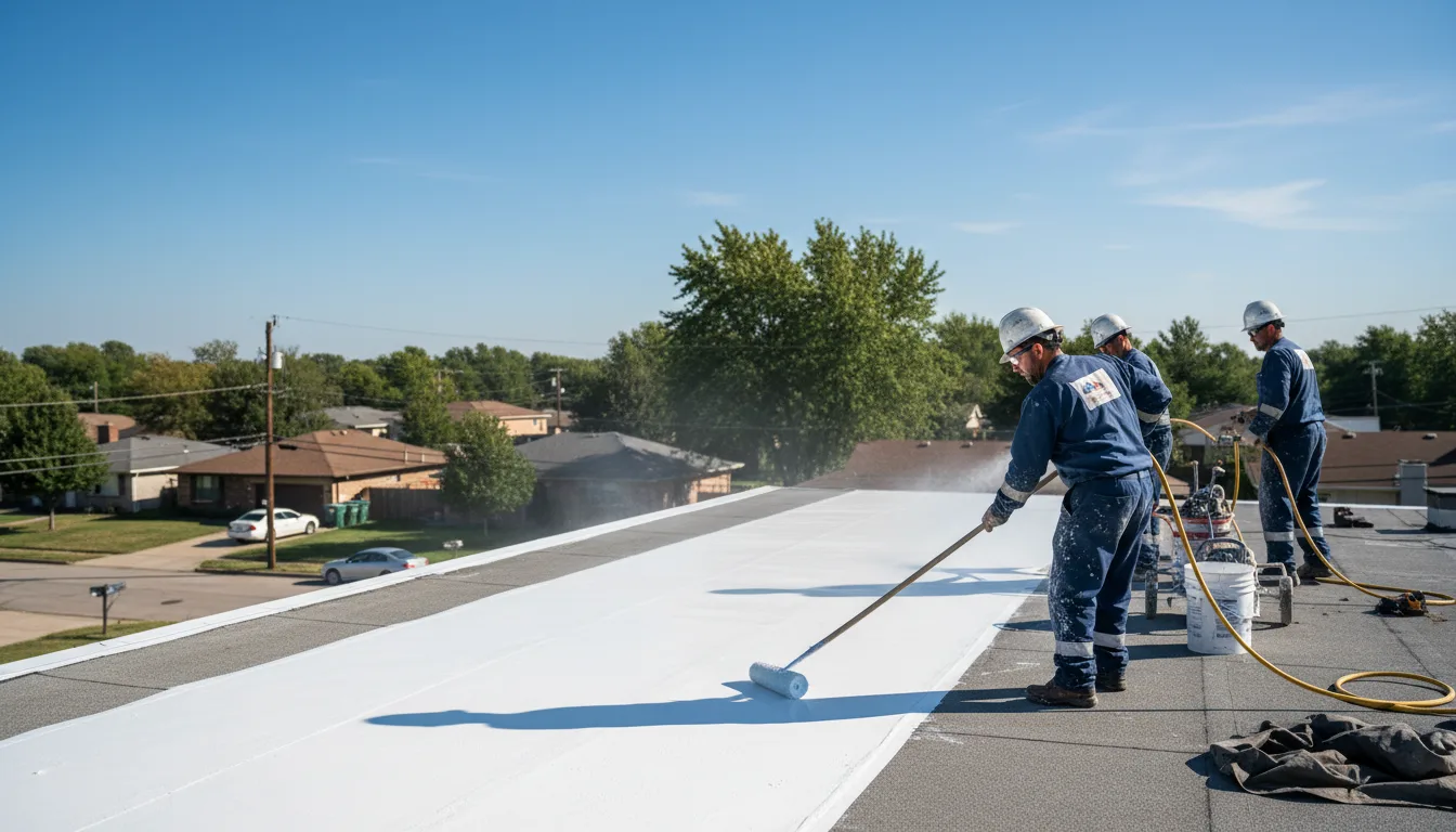 Commercial roof coating in Leonard, MI near me